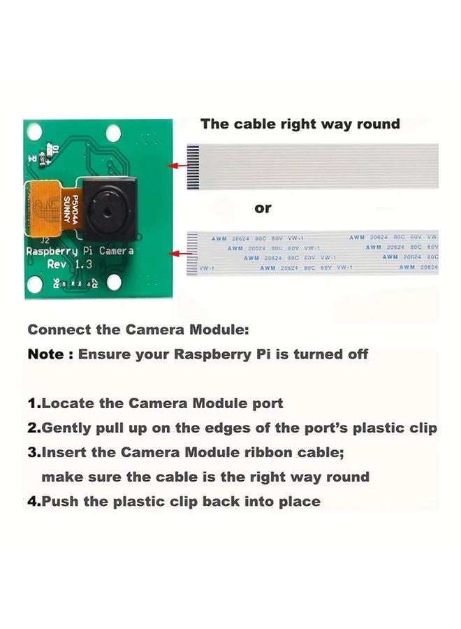 Raspberry Pi 5MP OV5647 Camera Module 1080P Webcam With Ribbon Cable 1pc For DIY Projects - Image 5